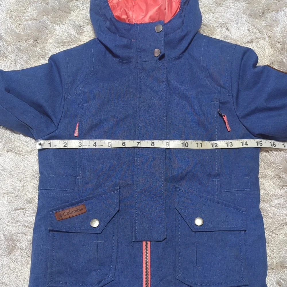 Columbia Boy's Barlow Pass Blue Down Insulated Synthetic Top Jacket XS - Picture 6 of 12